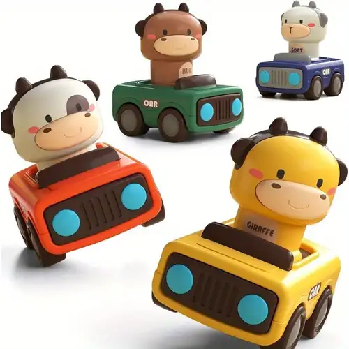 Press And Go Car Toys Para Niños Pequeños Baby Animal Racing - Temu Mexico