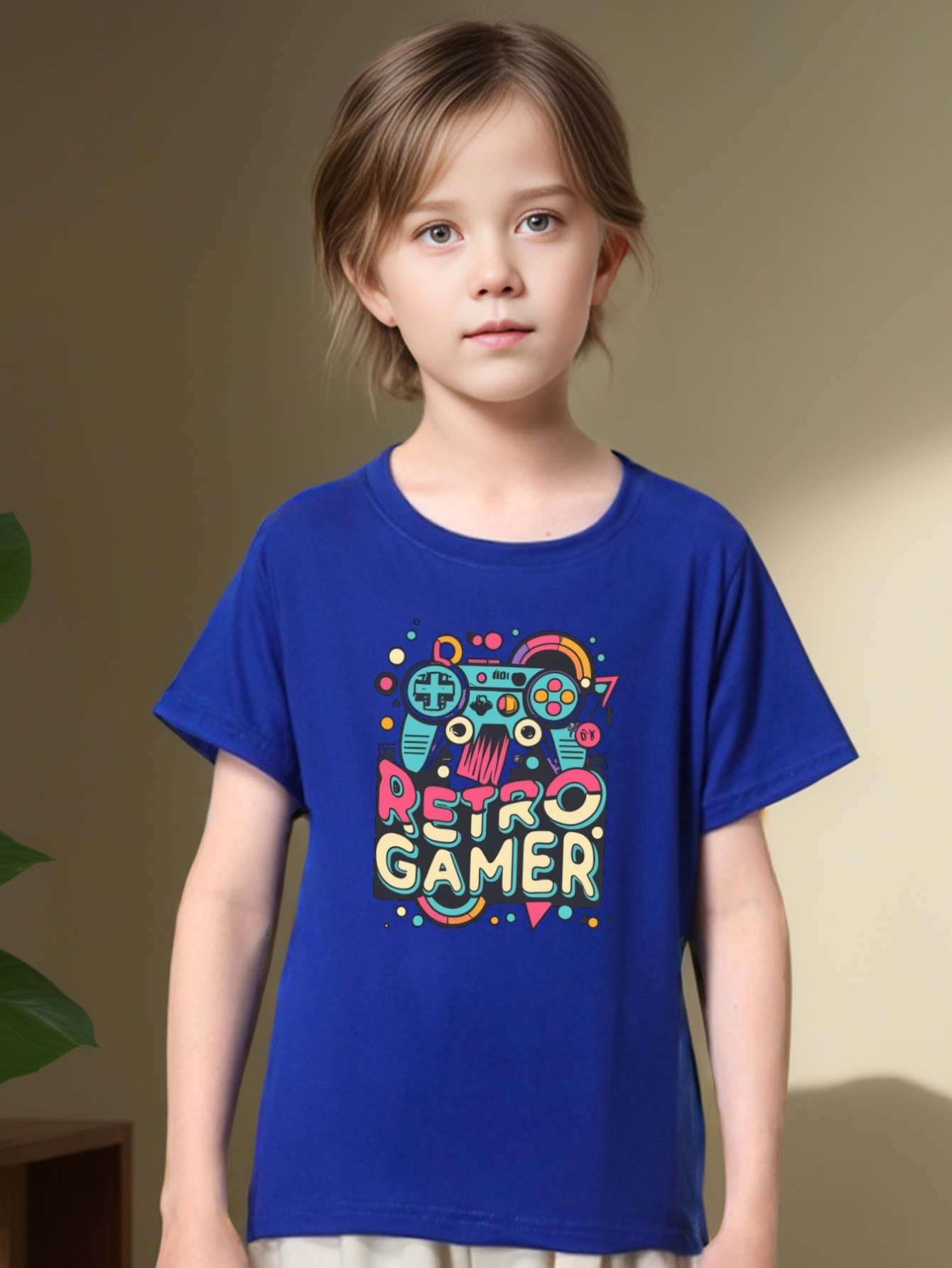 Retro Gamer Camiseta Manga Corta Niños Top Casual Verano - Temu Mexico