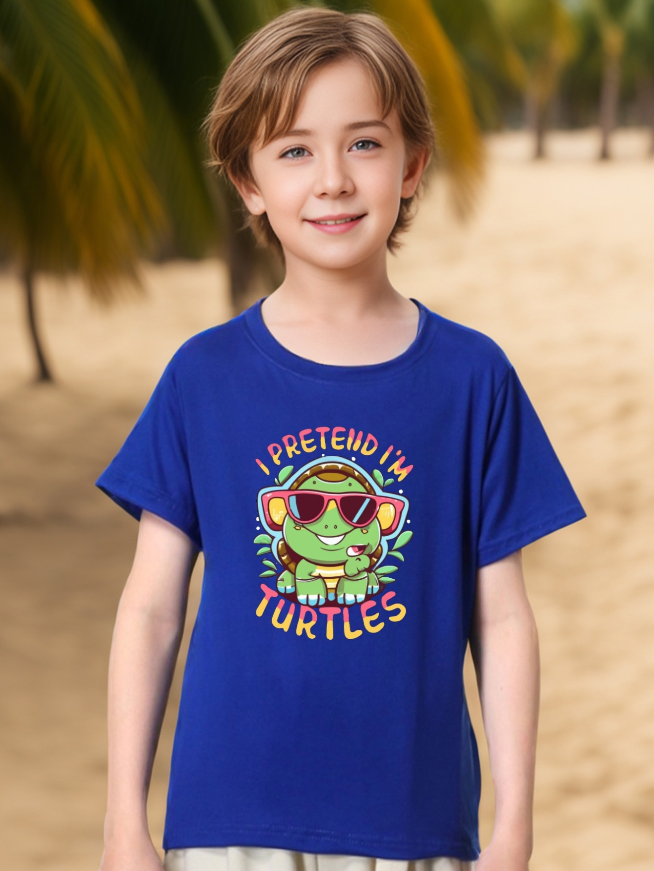 TMNT 2023 Summer Children Cartoon T-shirt for Boy Animal Printing