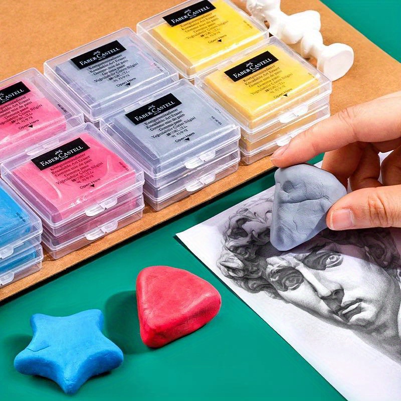 Drawing Eraser Colorful Kneaded Rubber Eraser Soft Rubber - Temu