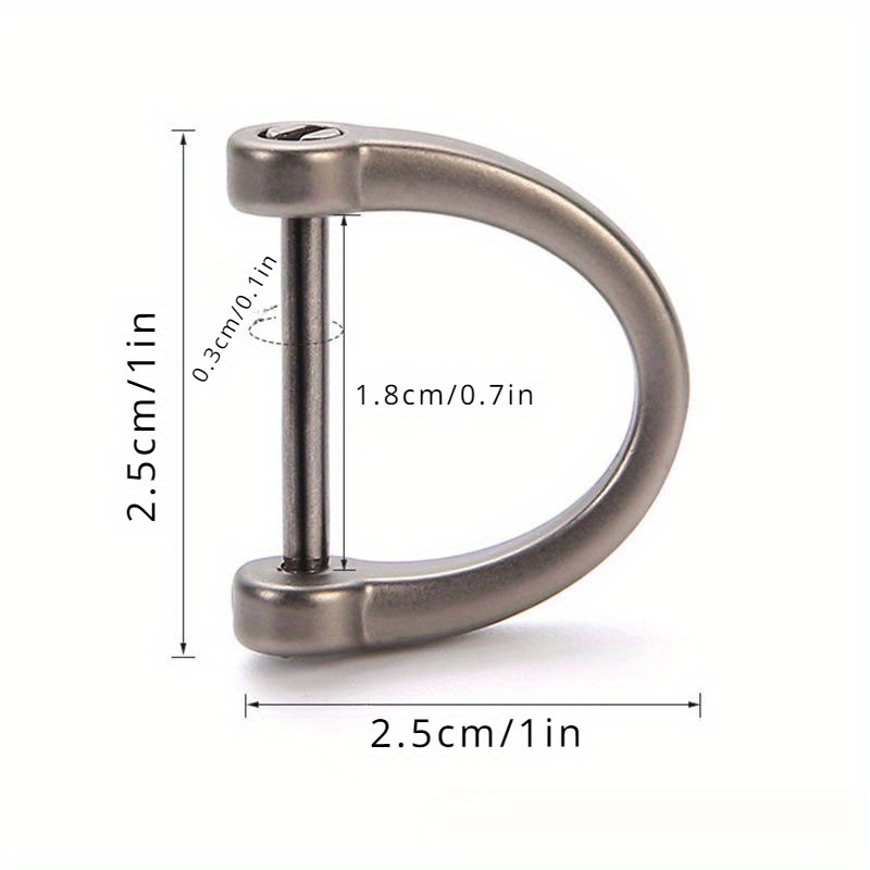 D Rings Screw In Shackle Horseshoe Buckle Metal Hoop Locking - Temu