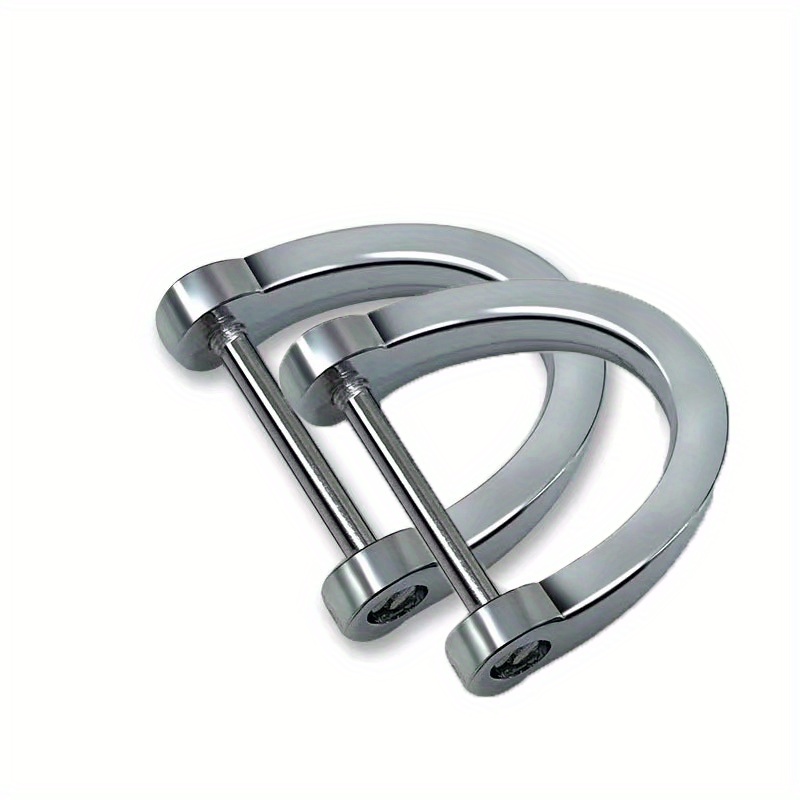 D Rings Screw In Shackle Horseshoe Buckle Metal Hoop Locking - Temu