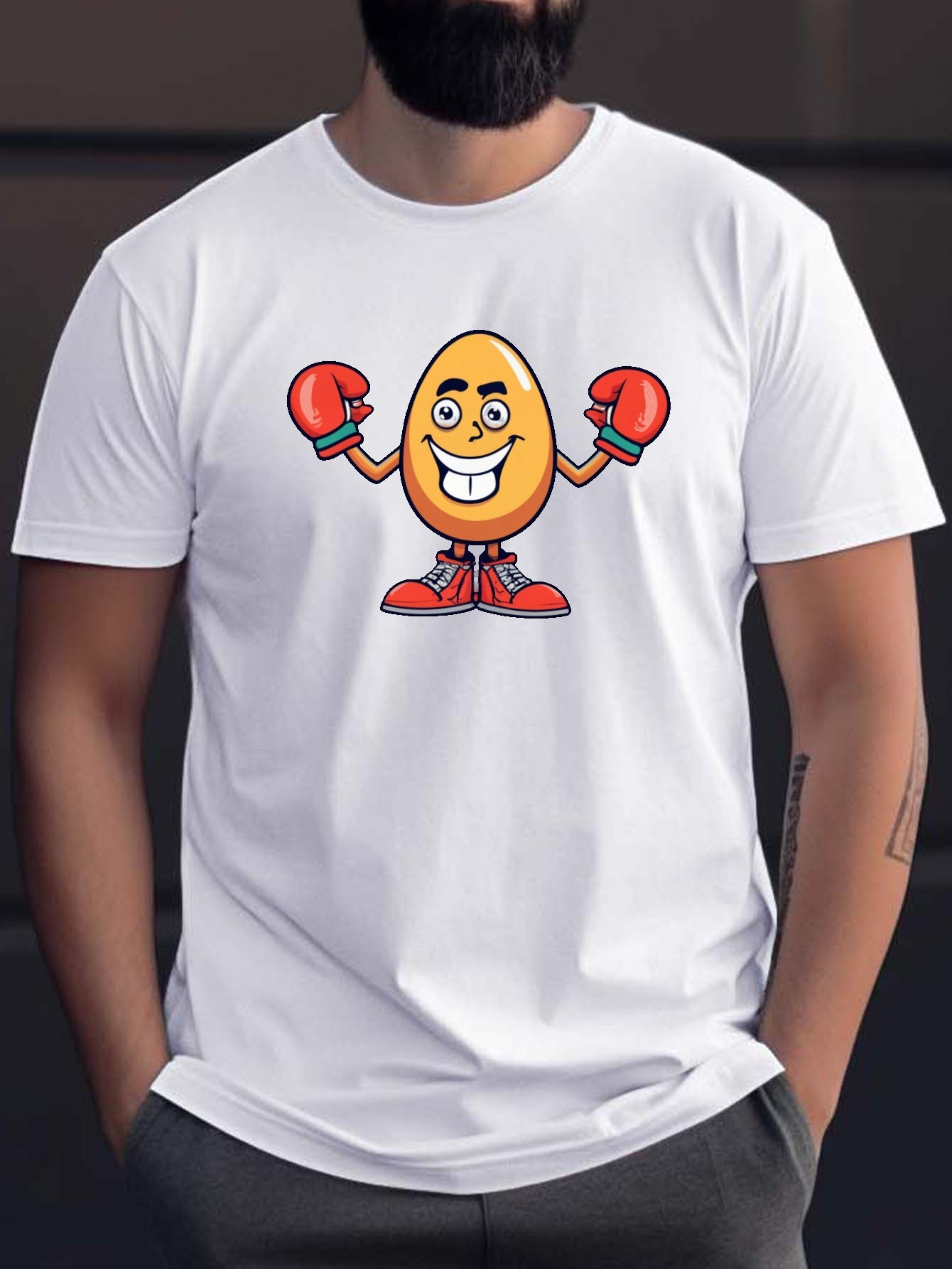 Camisetas Manga Corta Estampado Boxeo Hombre Camisetas - Temu Mexico