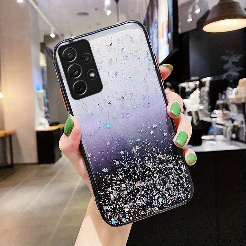 Gradient Glitter Phone Case For Galaxy S24/s24 - Temu