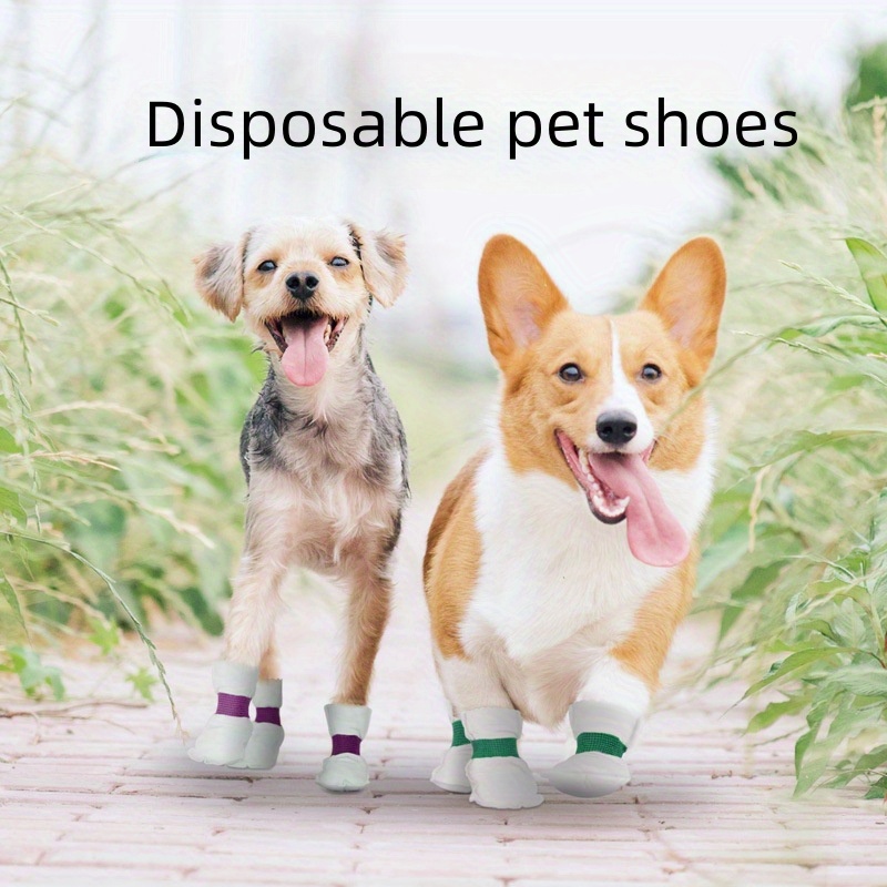 20pcs Disposable Pet Dog Paw Cover Shoes 20pcs Per Bag Waterproof Dirt Proof Outdoor Dog Boots Dog Paw Protection Shoes For Outdoor Supply