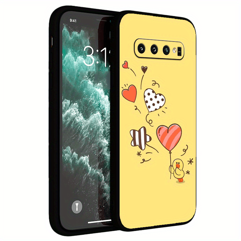 

Heart Case S10 S10+ S10 Lite S20 S20+ S20 Ultra S20fe S21fe S22 S22+ S22ultra S23 Ultra Straight Protection Silicone Case For Note + Note 10 Lite Case Men Or Women Gift