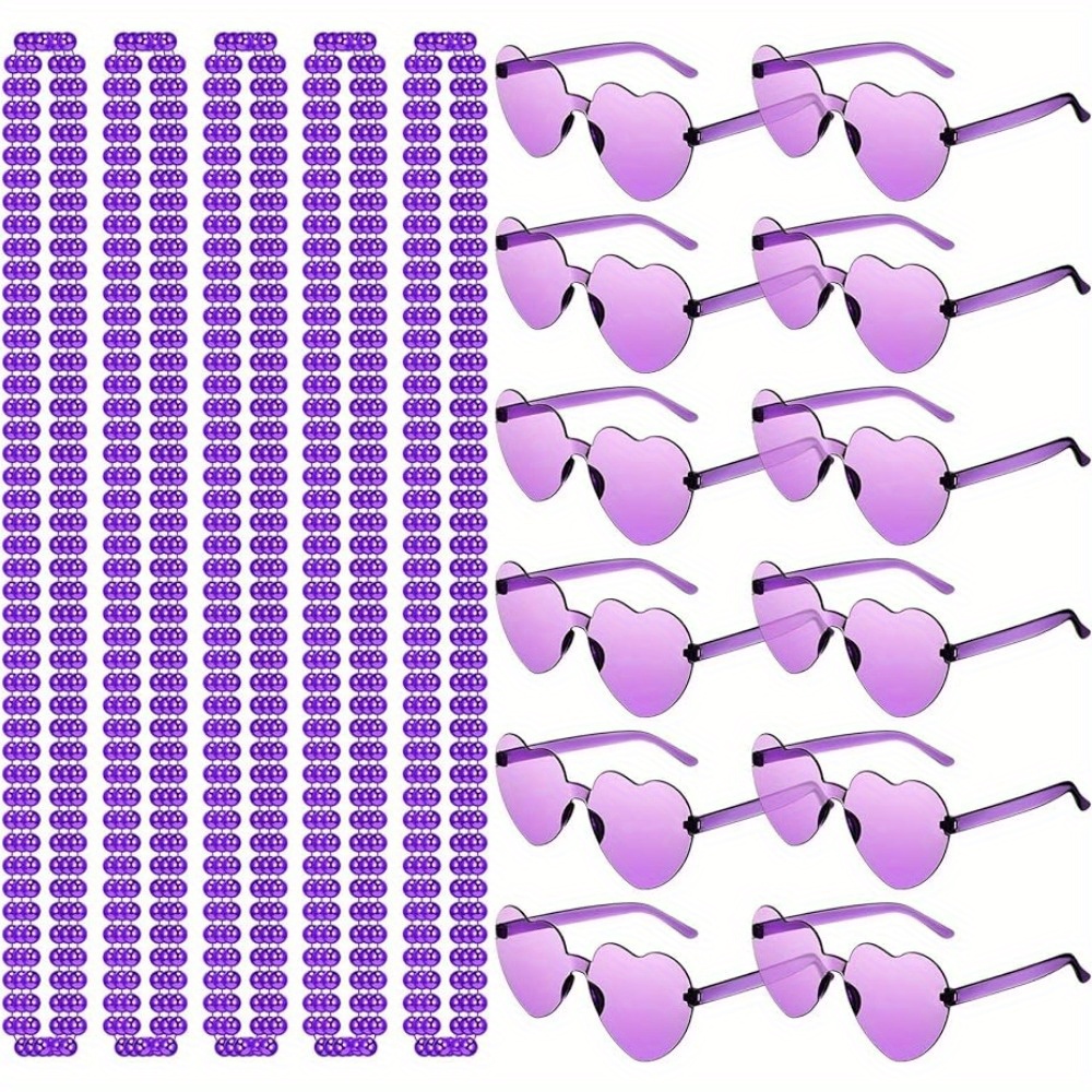 12 Pares Gafas Sol Verano En Forma Corazón Hombres Mujeres - Temu