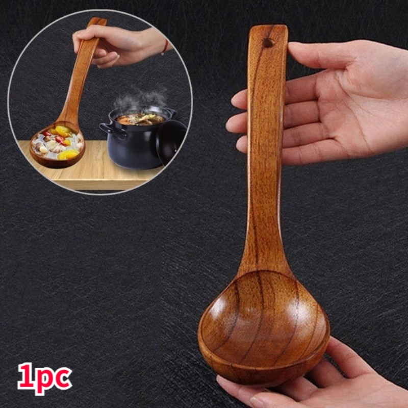 1 Pieza De Espátula Grande Ranurada Turner Cucharón De Sopa, Acero  Inoxidable Wok Espátula, Cuchara Ranurada Para Utensilios De Cocina, Mango  Largo De Madera Cucharones Cocina Metal Espátula Cucharas De Cocina 