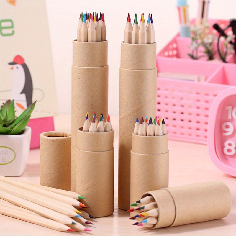 

Professional 12 Color Pencil Crayon For Kawaii School Supplies 2023 Stationery Batch Barreled Oily Colored Pencil Art Tool