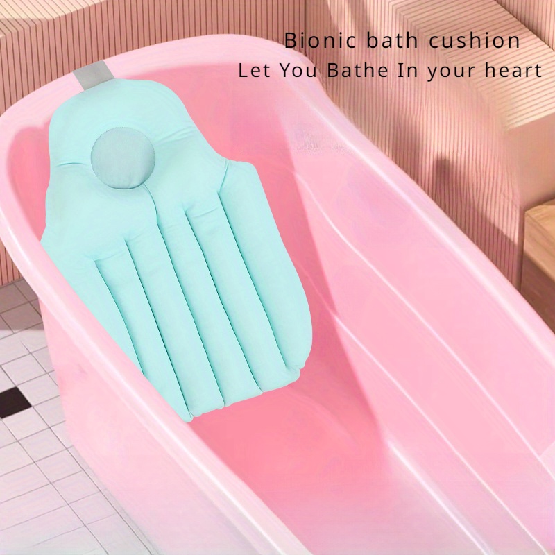 Alfombrilla antideslizante transpirable de PVC para bañera, alfombrilla con  ventosa y almohada, adecuada para baño y bañera - AliExpress