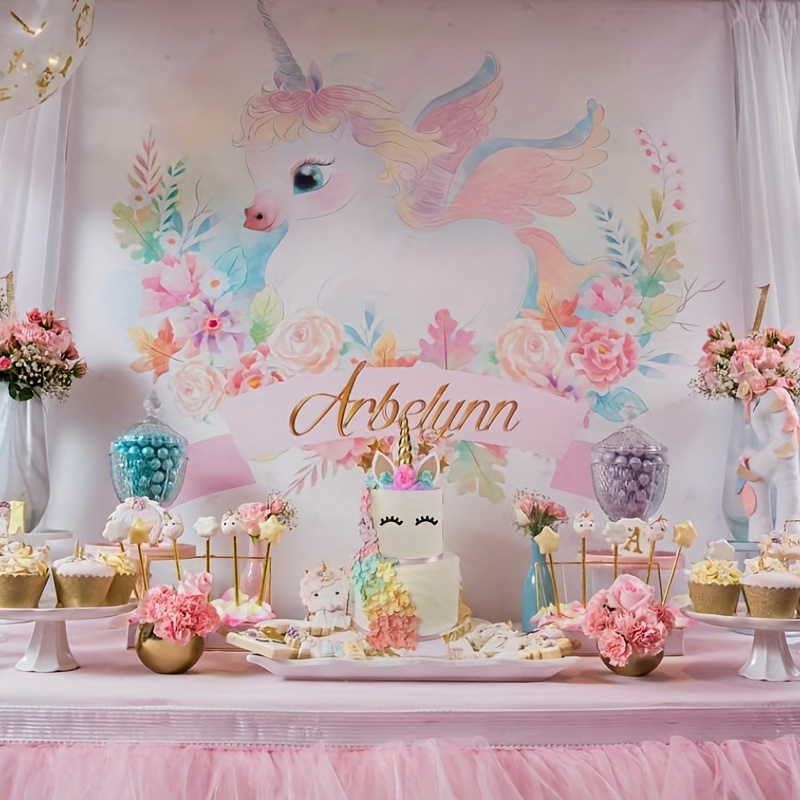  Coonoe - Decoración para pastel de unicornio, hecho a mano,  suministros de decoración para pasteles con múltiples pestañas y cuerno  dorado reutilizable para fiesta de cumpleaños, baby shower y boda 