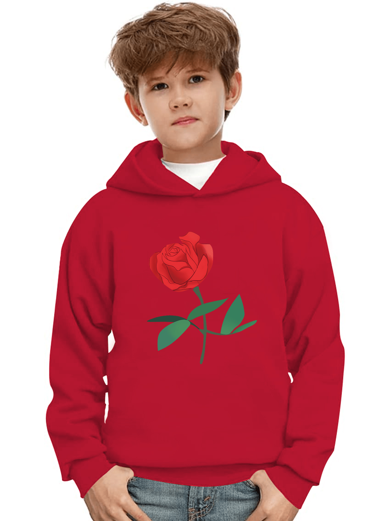 Rose Hoodie Boys Temu