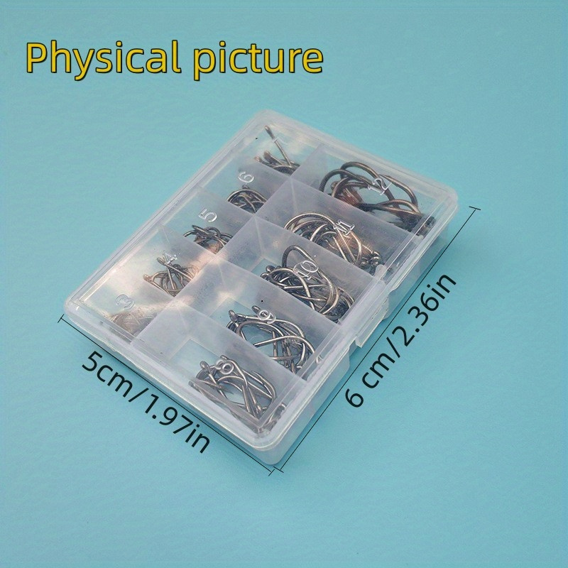100pcs 3-12# Random Fishing Hooks, Barbed Hooks With Eye, Fishing Tackle