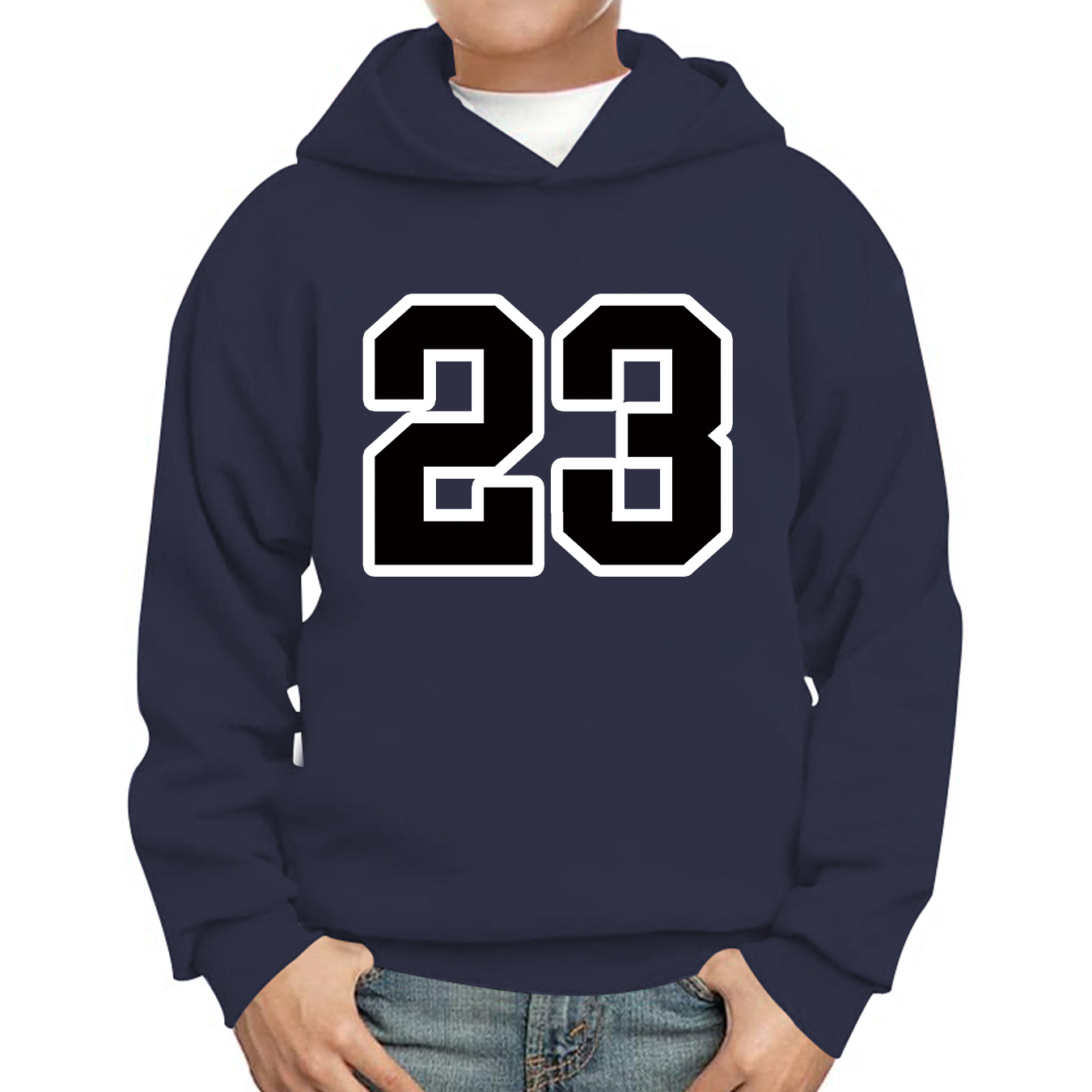 

23# Print Hoodies For Boys - Casual Graphic Design With Stretch Fabric For Comfortable Autumn/winter Wear