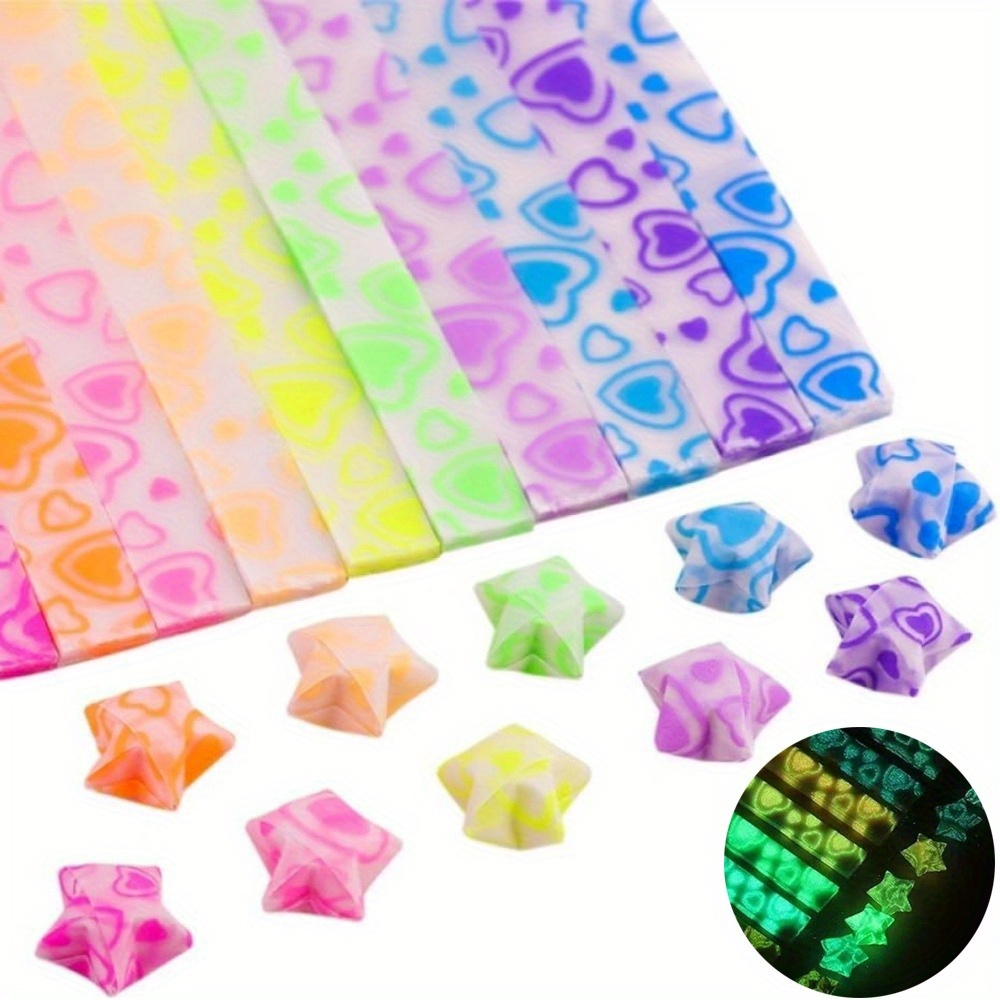 Origami Stars Papers Double Sided Lucky Colorful Star Strips - Temu