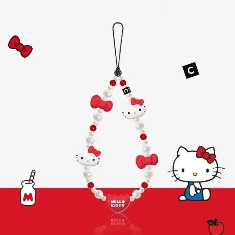 Hello Kitty Y2k Style Phone Lanyard Chain Bead Phone - Temu