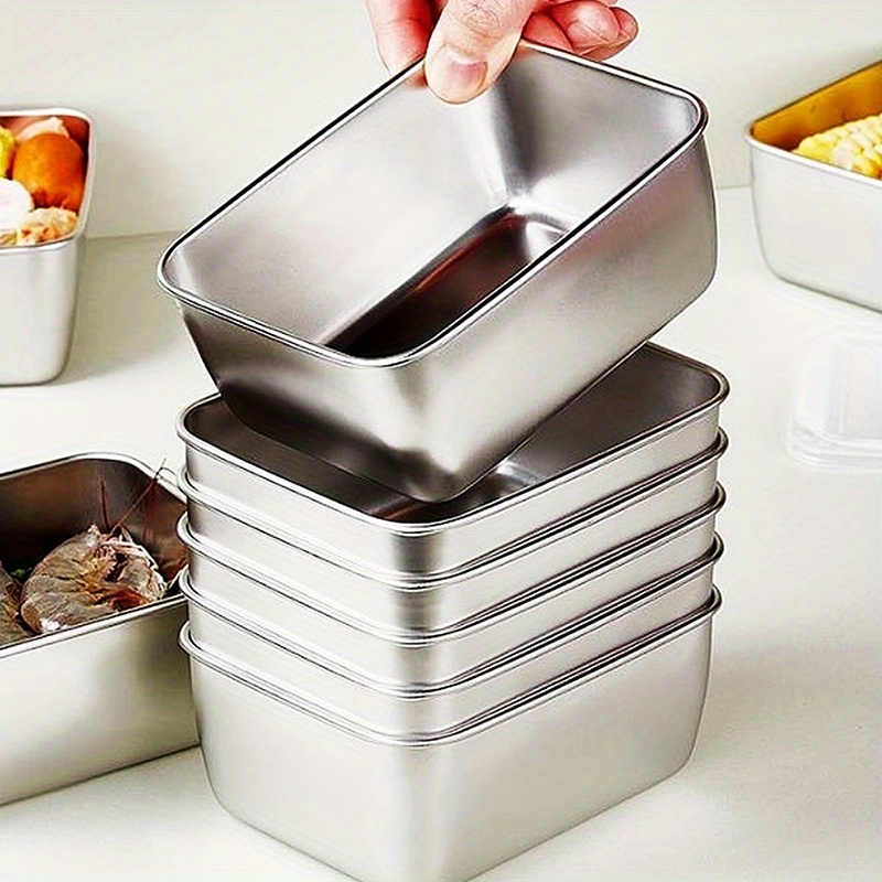 Stainless Steel Snack Box Small Metal Food Storage Box - Temu