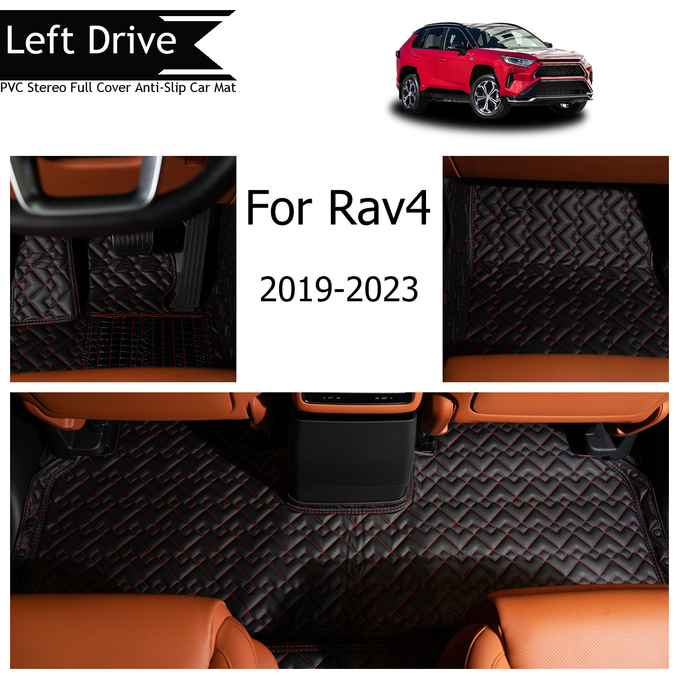 

Tegart [lhd]for Toyota For Rav4 2019-2023 3 Layer Pvc Stereo Full Cover Anti-slip Car Mat