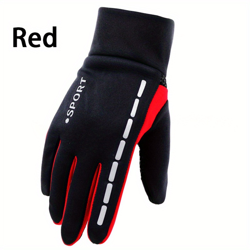 Windproof Fleece Cycling Gloves Waterproof Touch Screen Anti-slip Gloves