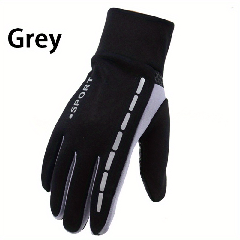 Windproof Fleece Cycling Gloves Waterproof Touch Screen Anti-slip Gloves