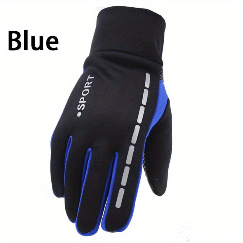Windproof Fleece Cycling Gloves Waterproof Touch Screen Anti-slip Gloves