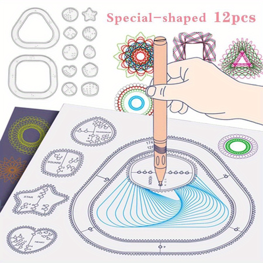 Funny Interlocking Gears Wheels Spirograph Drawing Toys Set Creative  Educational Toy for Children Painting Drawing Accessories