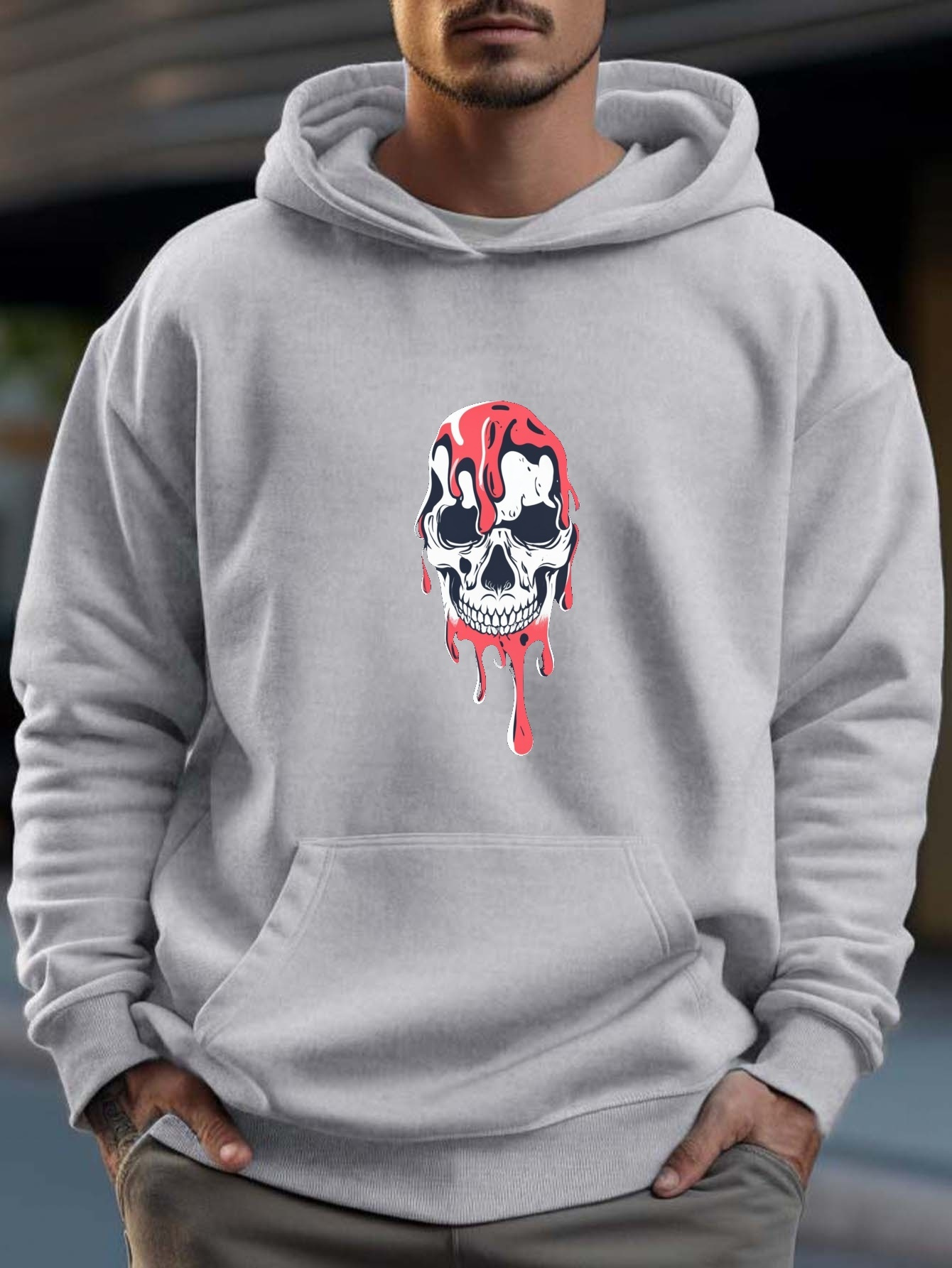 Rose Skull Hoodie, Designer Hoodies, Cool Skull Hoodies