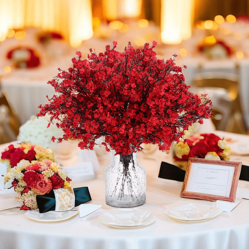 5 Pezzi Fiore Artificiale Gypsophila, Bouquet Finto Rosso Allingrosso, Fiori  Tocco Reale Decorazioni Floreali Matrimoni, Centrotavola Feste E Decorazioni  Interne, Controlla Subito Offerte Oggi