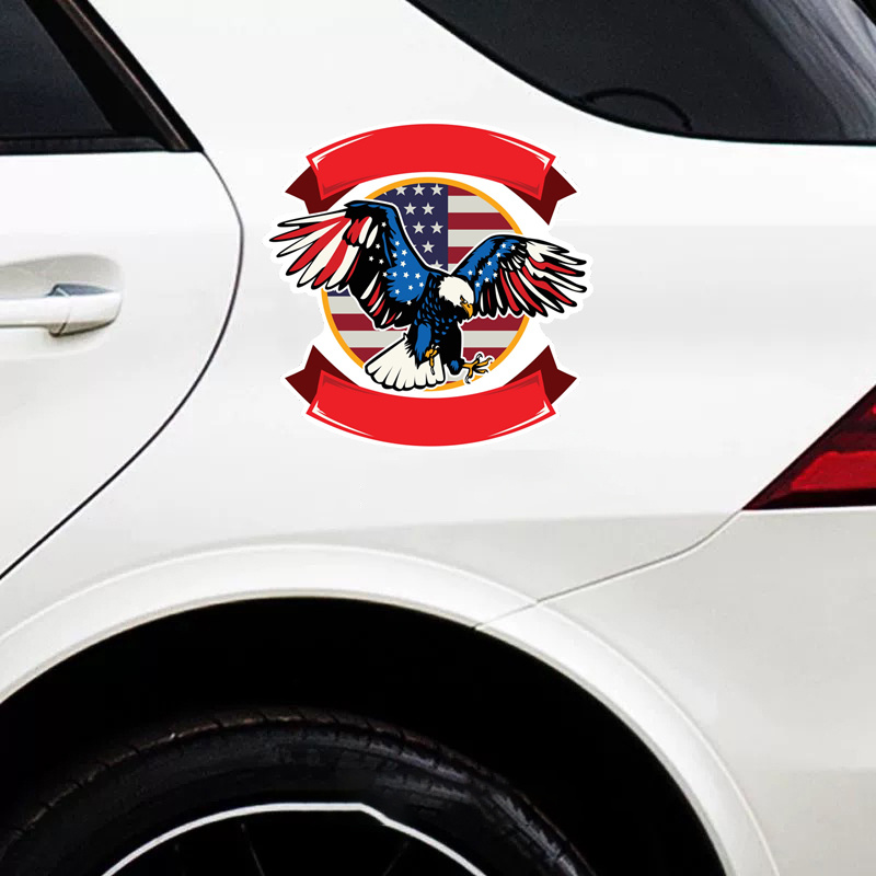 American Eagle Usa Flag Car Decal Window Die Cut Auto Bumper - Temu