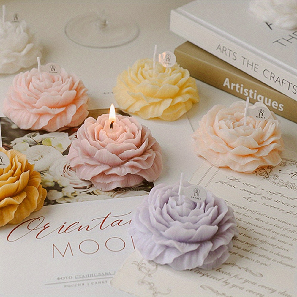 Peony Flower Aromatherapy Candle for Home & Outdoor Use