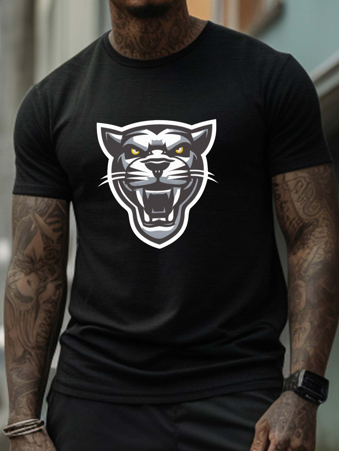 Camisetas Negras Para Hombre - Temu