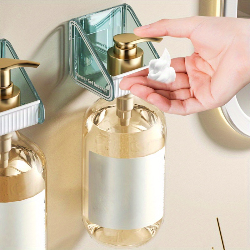 Latón oro baño estante ducha champú jabón cocina cosmética