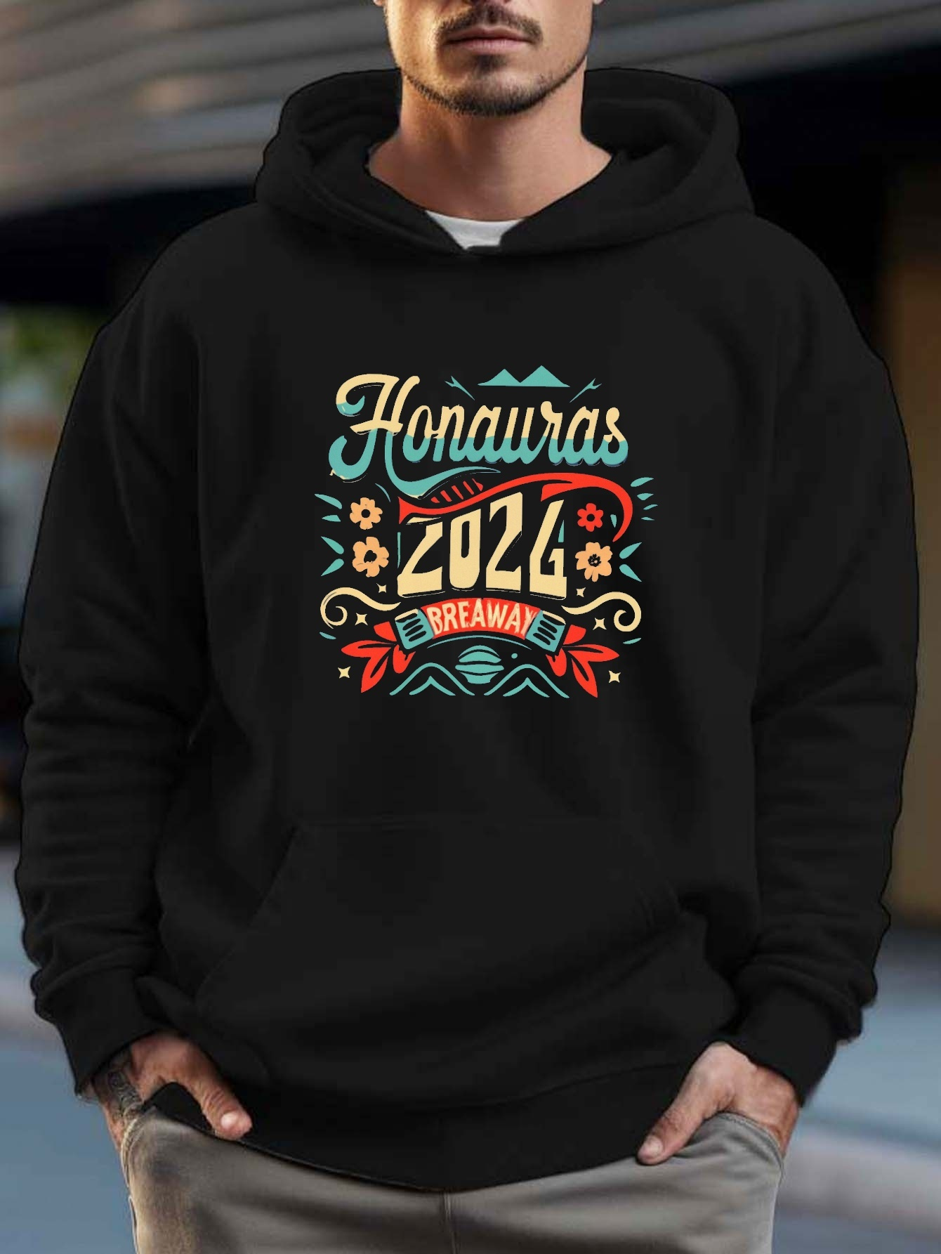 Lettering Loose Fit Hoodie