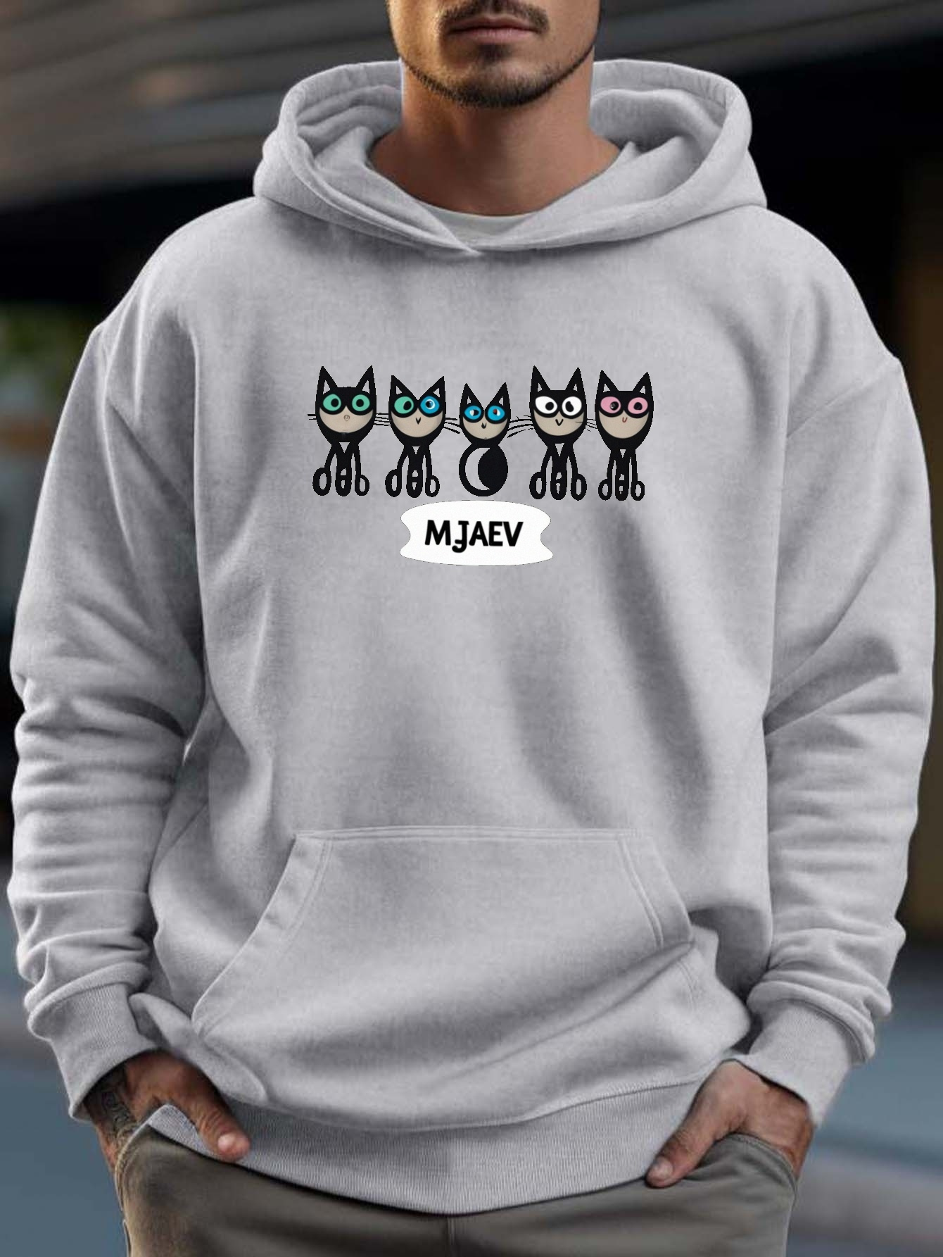 Sudaderas de best sale gatos para hombre