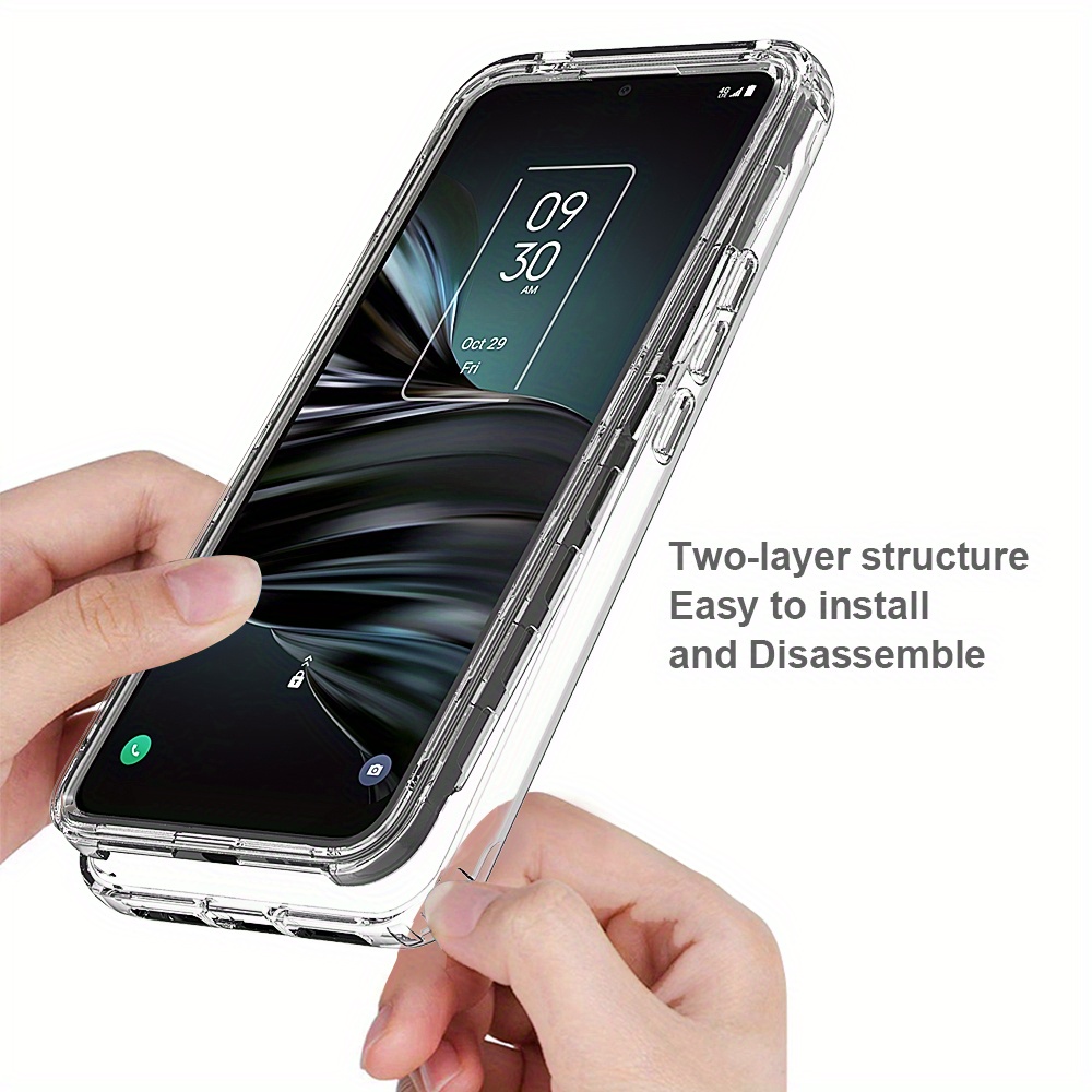 For TCL 20 XE Ultra Slim Transparent Protective Hybrid with TPU