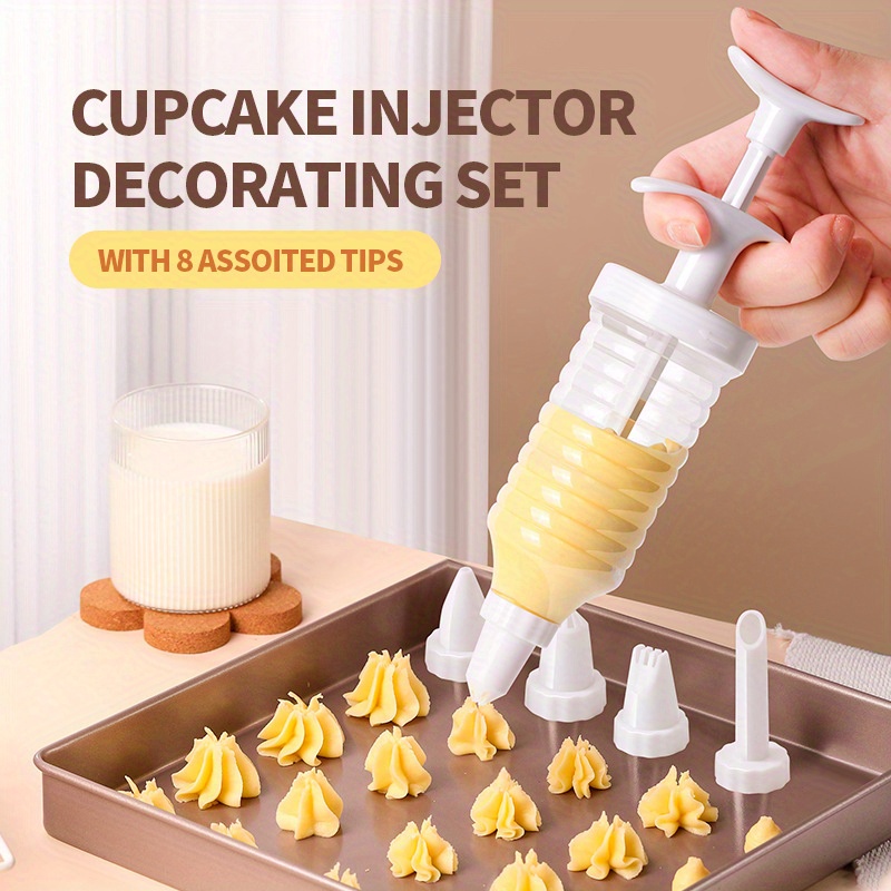  Icing Decoration Gun Set Cake Decorating Tools Dessert  Decorator Syringe 6 Russian Piping Icing Nozzles 3 Cream Scraper Stainless  Steel Cupcake Frosting Filling Injector Cake Icing Tool(Pink): Home &  Kitchen