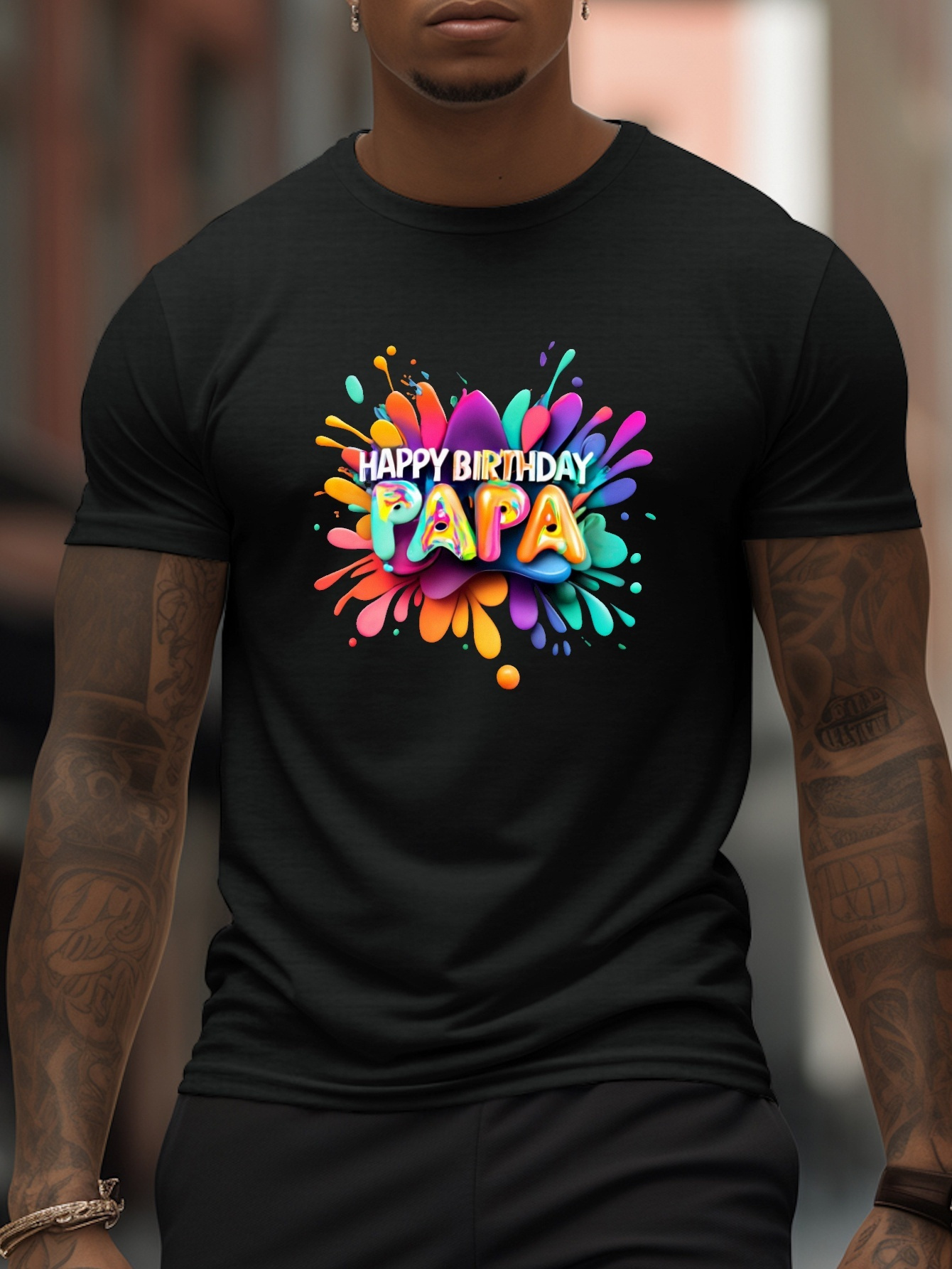 ANNIVERSAIRE. HAPPY BIRTHDAY. JOYEUX ANNIVERSAIRE. T-shirt Homme