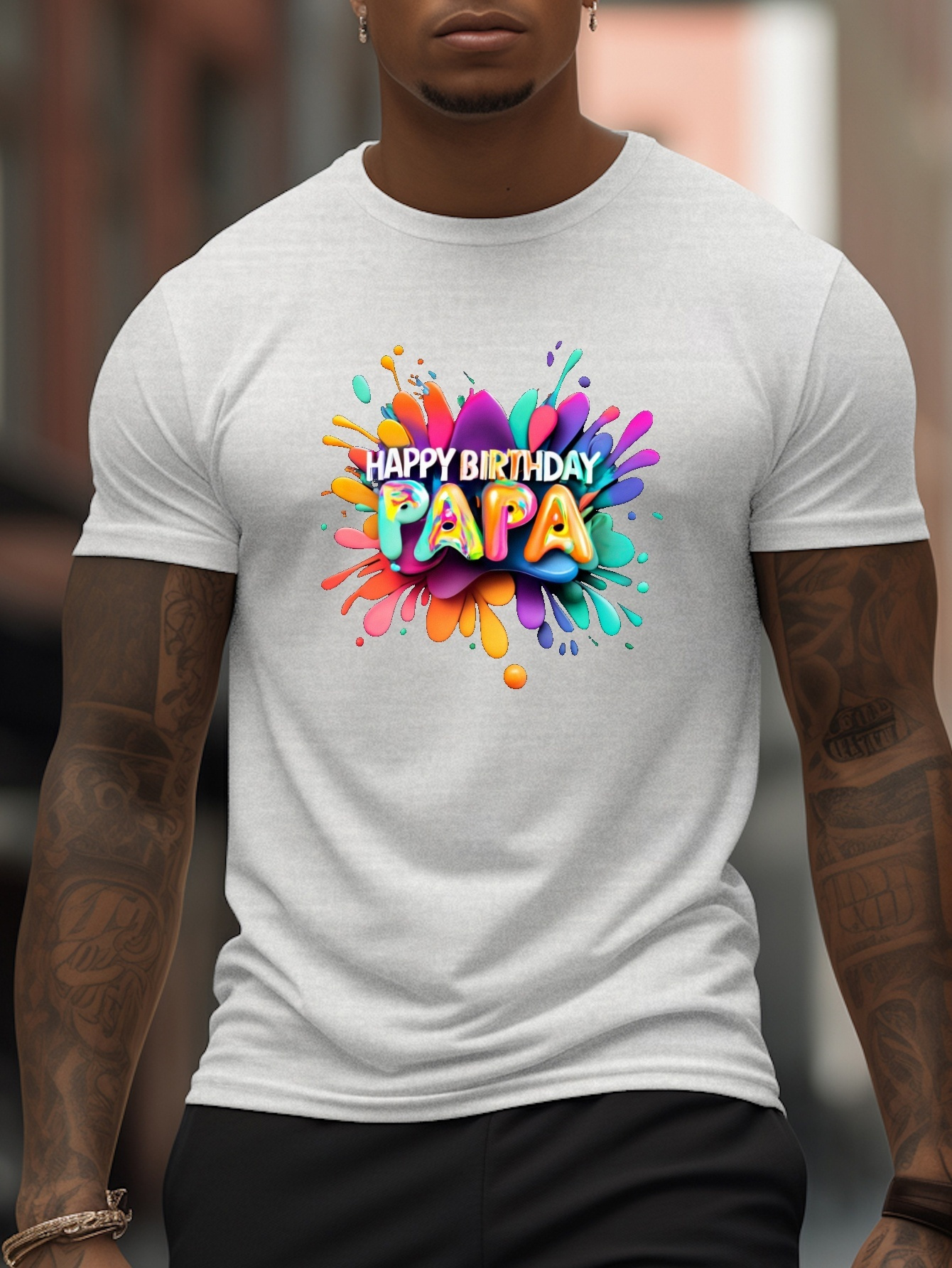 ANNIVERSAIRE. HAPPY BIRTHDAY. JOYEUX ANNIVERSAIRE. T-shirt Homme