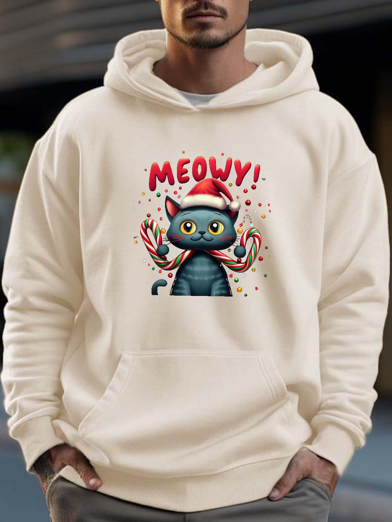 Cat in the sales hat hooded sweatshirt