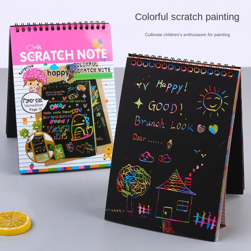 Colorful Diy Scratch Painting Creative Doodle Scratchbook - Temu