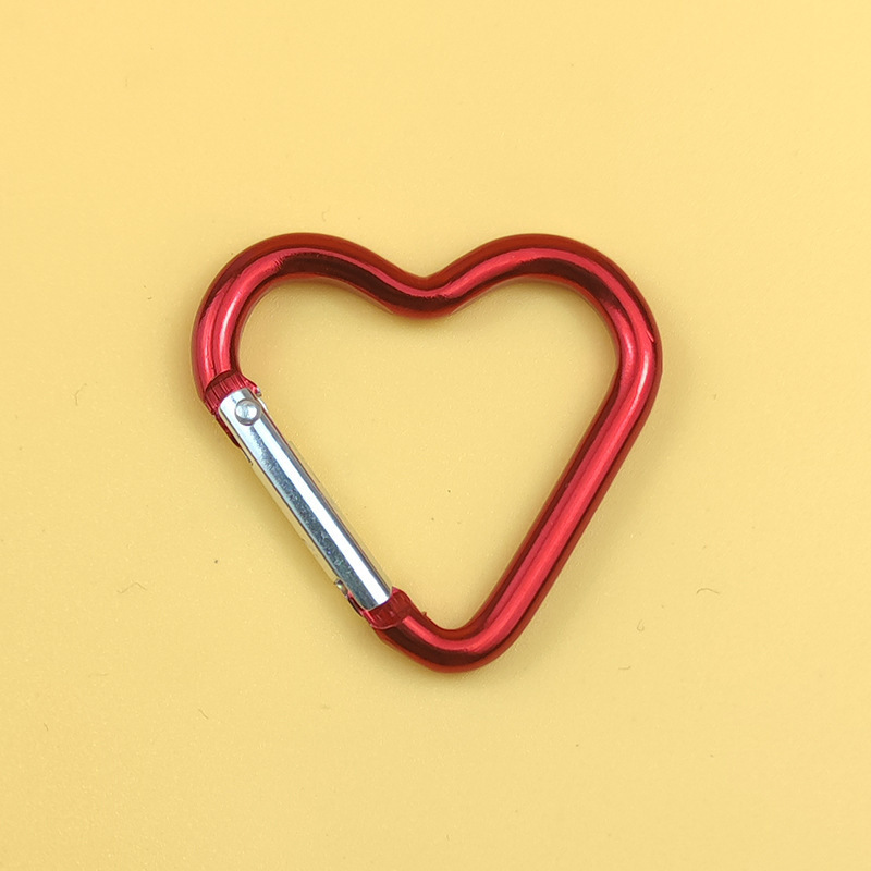 Heart Shape Keychain Clips Mini Small Carabiner Alloy - Temu