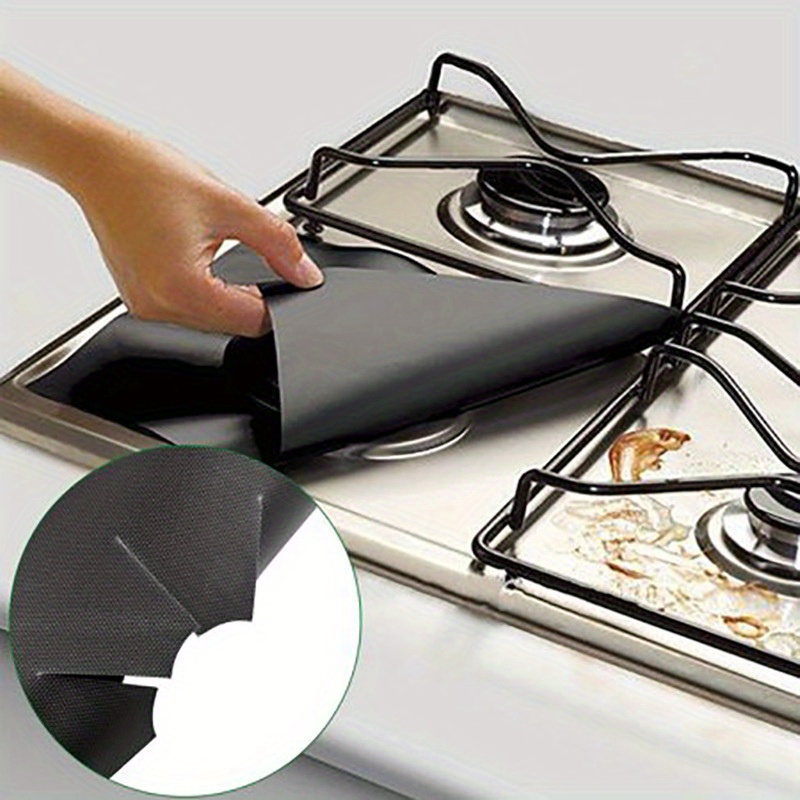 10/50pcs Aluminum Foil Square Gas Stove Burner Covers for restaurant–  Disposable Bib Liners For Kitchen Gas Range Top - Keep Your Gas Range Clean  With