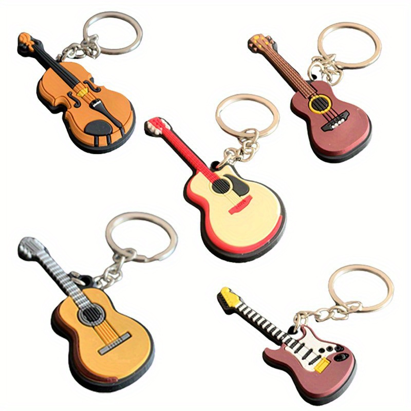 1pc Porte clés Musical Piano Microphone Guitare Saxophone - Temu