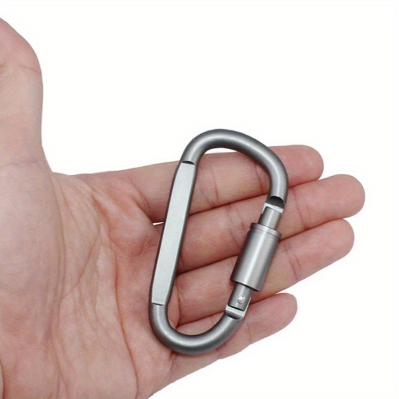 2pcs Aluminum D Ring Locking Buckle for Camping & Hiking
