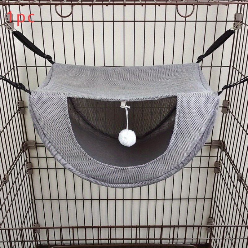 Hamaca colgante reversible de 2 piezas para gatos, hamaca suave y  transpirable para mascotas con correas ajustables y ganchos de metal, cama  colgante