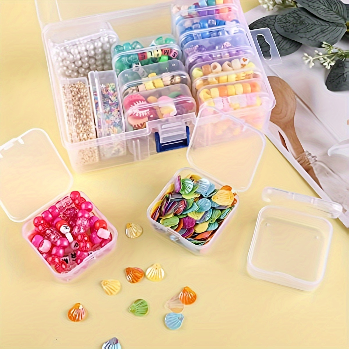 1 Set Of 28/32 Cells, Plastic Clear Storage Box, Beaded Pill Nail Art  Jewelry Storage Organizer, Transparent Sorting Storage Container, For DIY  Diamon