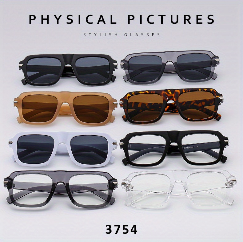 Gafas De Sol Para Exteriores De Hombre, Gafas Cuadradas De Metal Casuales -  Joyería Y Accesorios - Temu