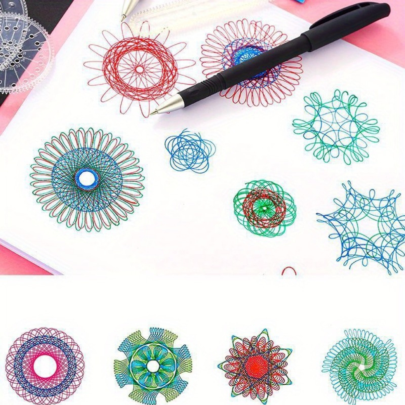 Spiral Graph Art Kit Clear Circle Ruler For Drawing DIY Arts And