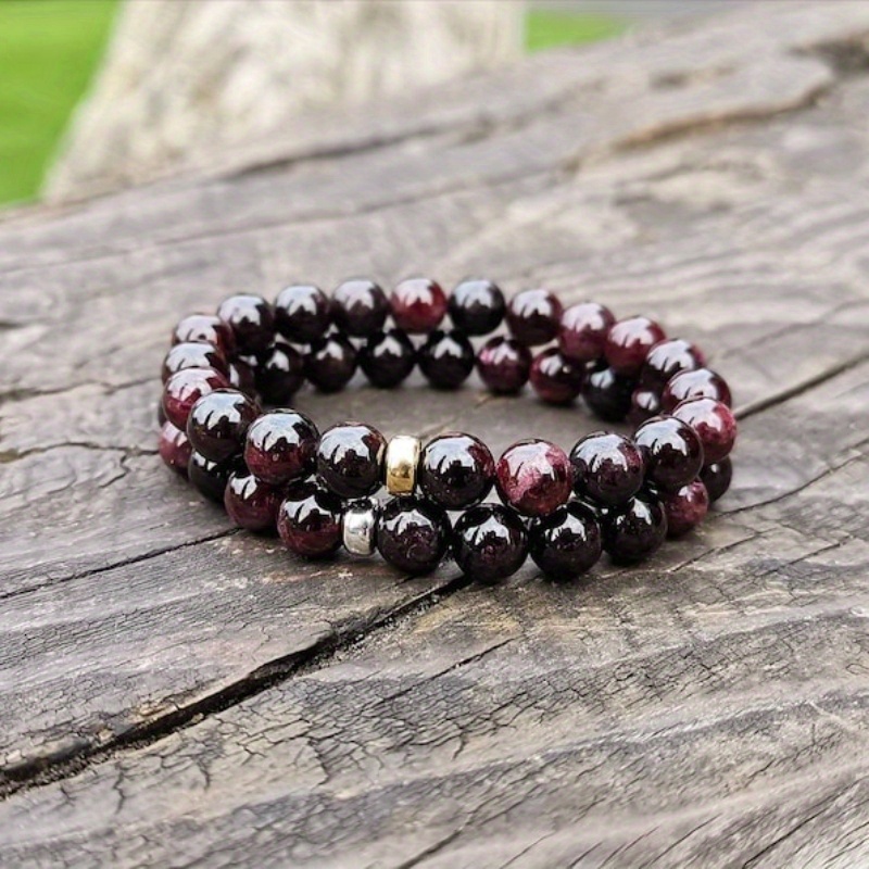 Mens hot sale garnet bracelet