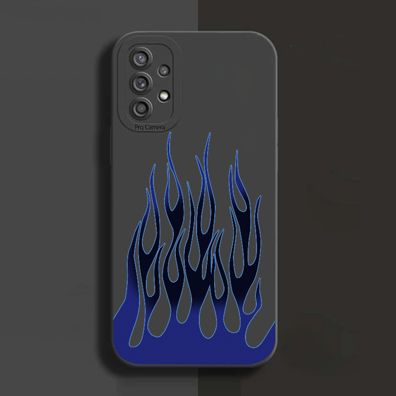 Blue Fire Phone Case Samsung Galaxy S23 S23 Ultra S20 S20 Temu